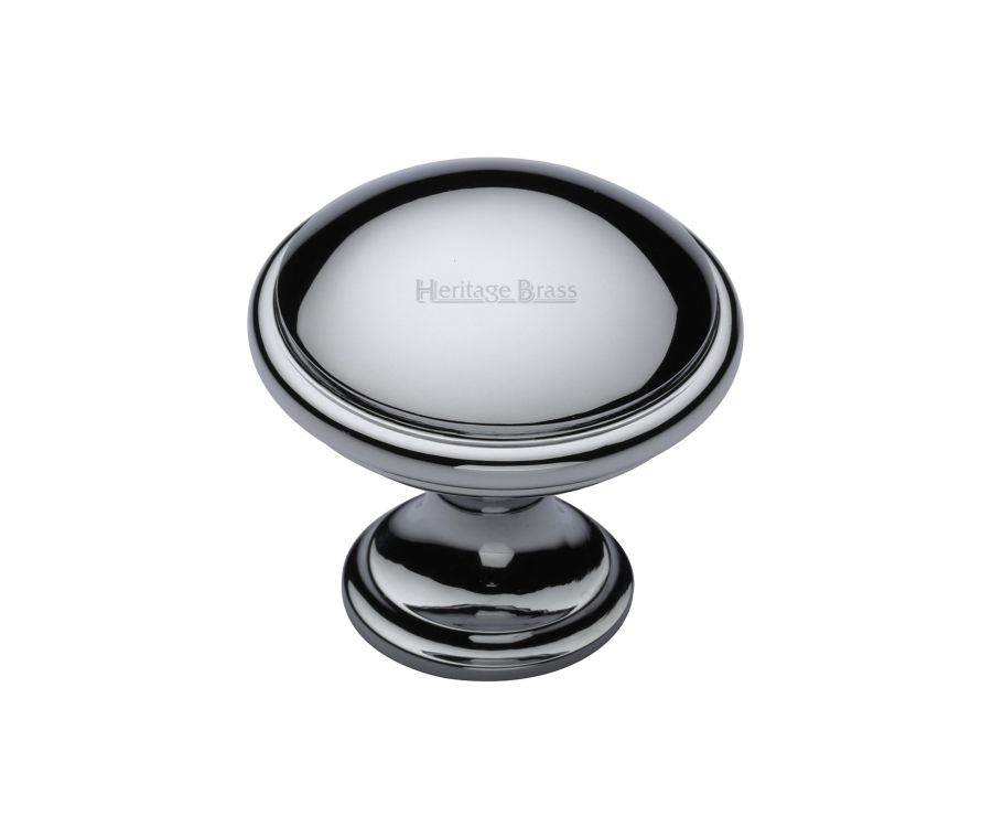 Heritage Brass Polished Chrome Domed Cabinet Knob 32mm