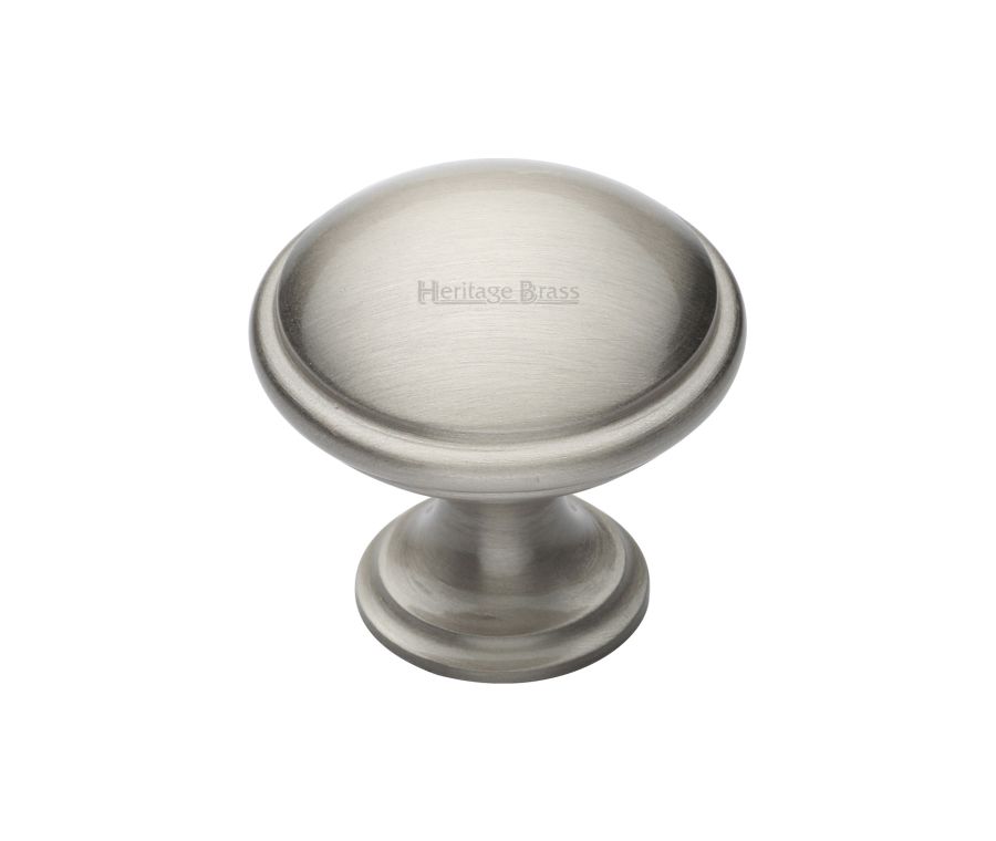 Heritage Brass Satin Nickel Domed Cabinet Knob 32mm