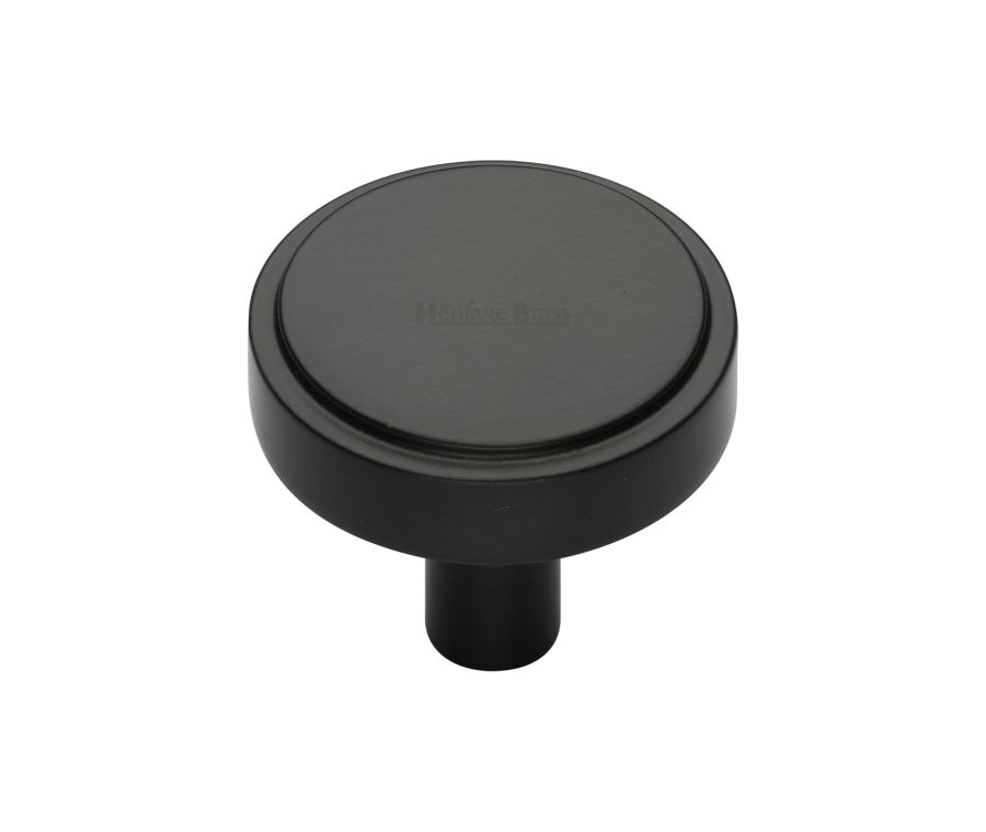 Heritage Brass Matt Bronze Stepped Disc Cabinet Knob 32mm