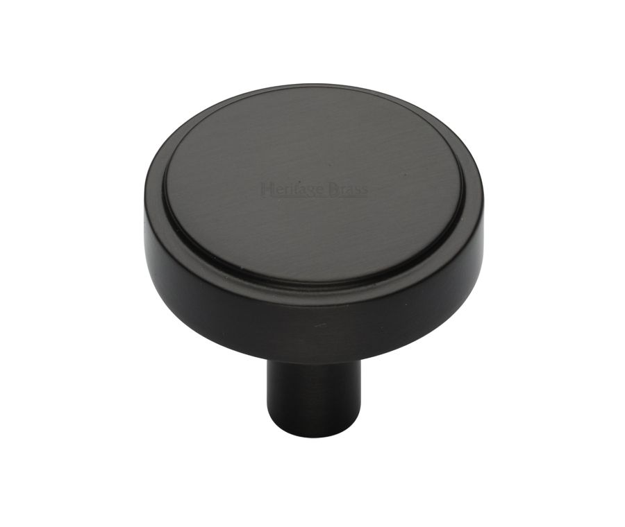 Heritage Brass Matt Bronze Stepped Disc Cabinet Knob 38mm