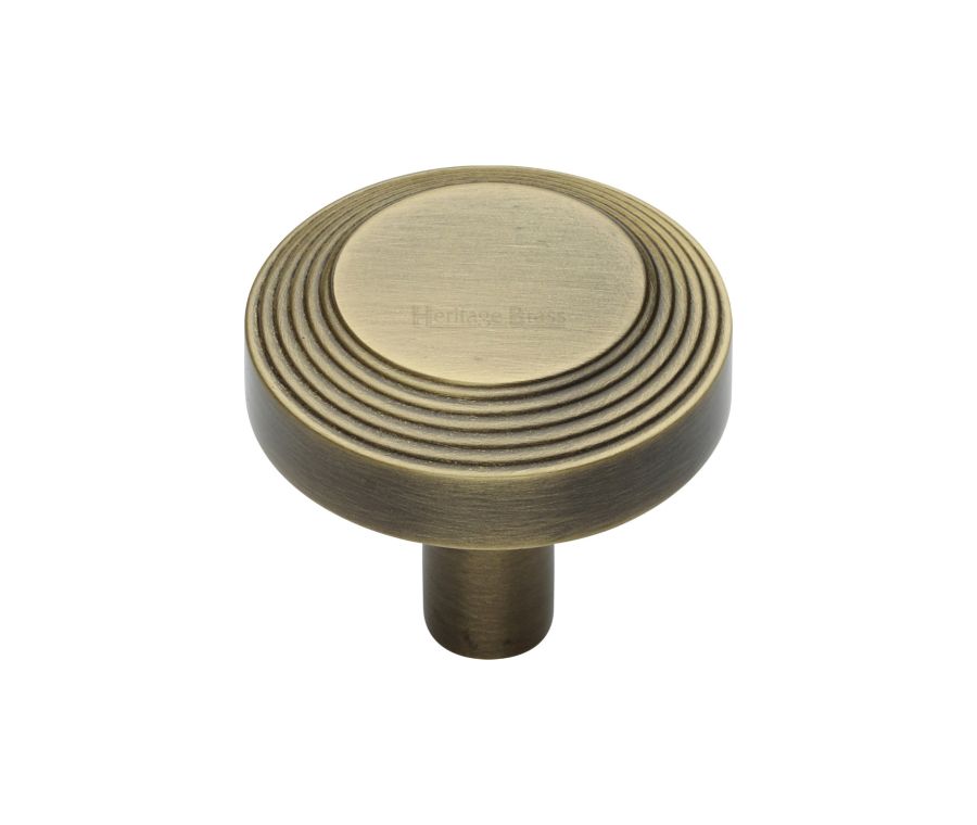 Heritage Brass Antique Brass Ridge Cabinet Knob 32mm