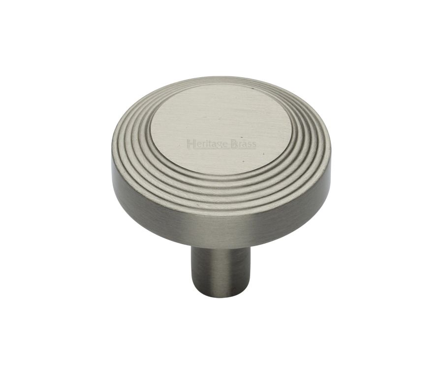 Heritage Brass Satin Nickel Ridge Cabinet Knob 32mm