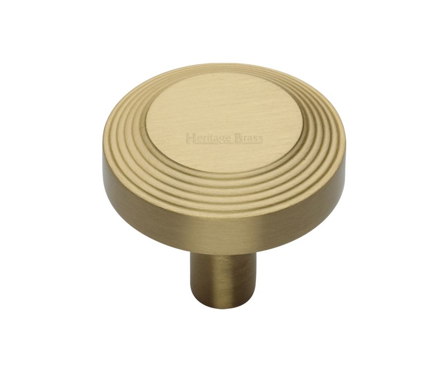 Heritage Brass Satin Brass Ridge Cabinet Knob 38mm