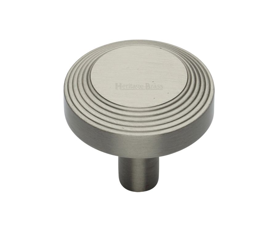 Heritage Brass Satin Nickel Ridge Cabinet Knob 38mm