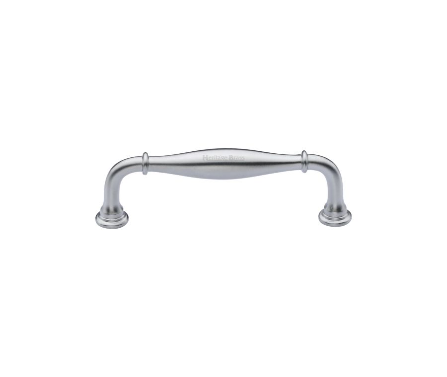 Heritage Brass Satin Chrome Henley Traditional Cabinet Pull Handle 102mm