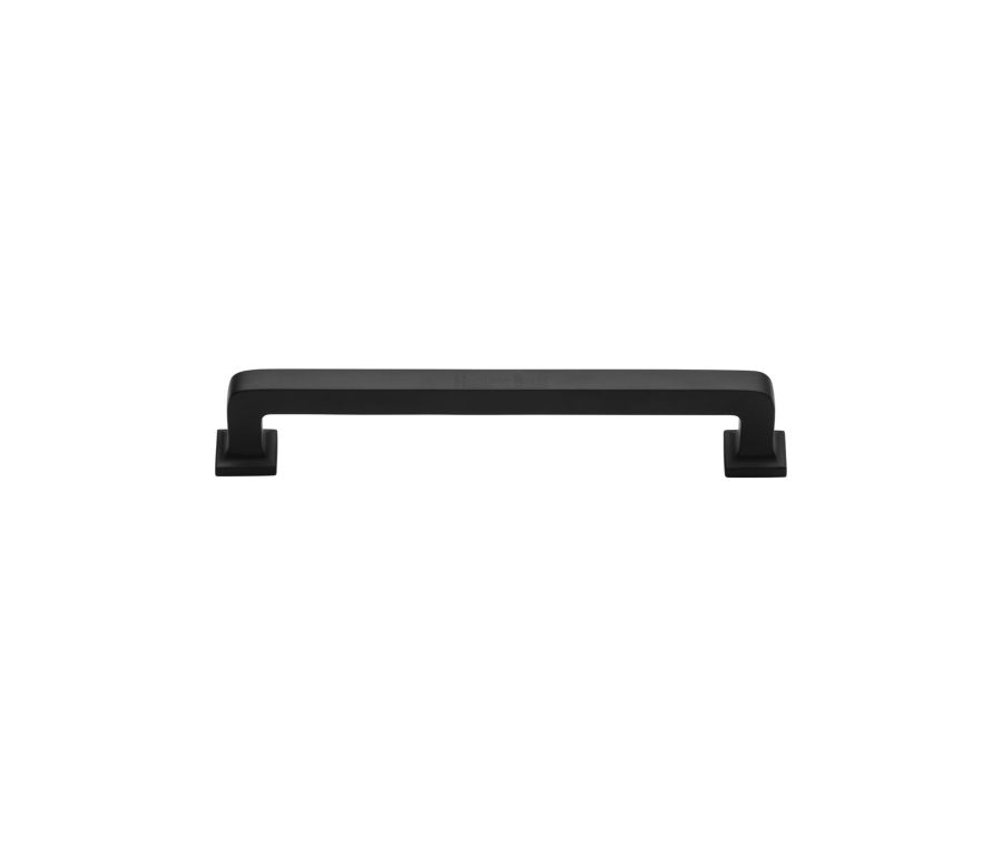 Heritage Brass Matt Black Square Vintage Cabinet Pull Handle 101mm