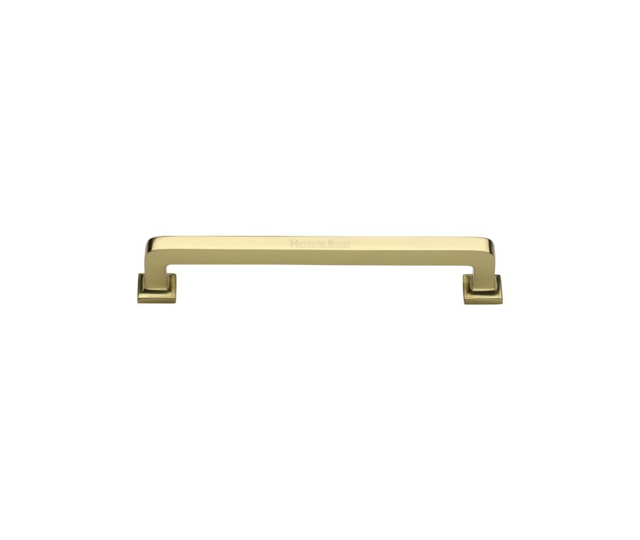 Heritage Brass Polished Brass Square Vintage Cabinet Pull Handle 101mm