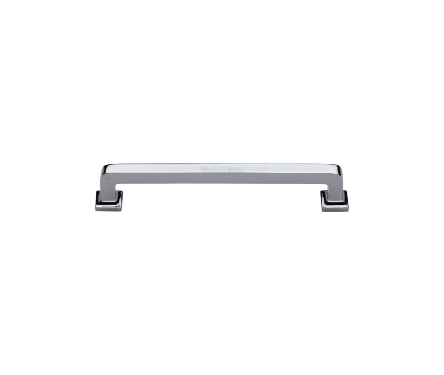 Heritage Brass Polished Chrome Square Vintage Cabinet Pull Handle 101mm
