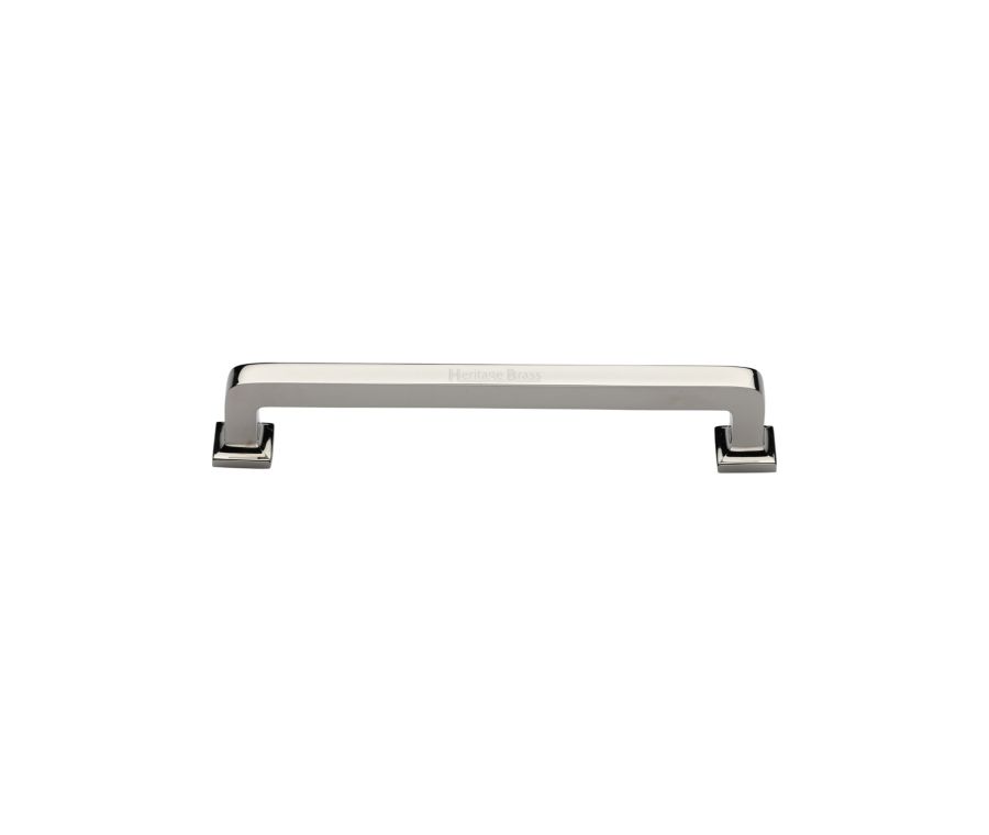 Heritage Brass Polished Nickel Finish Square Vintage Cabinet Pull Handle 101mm