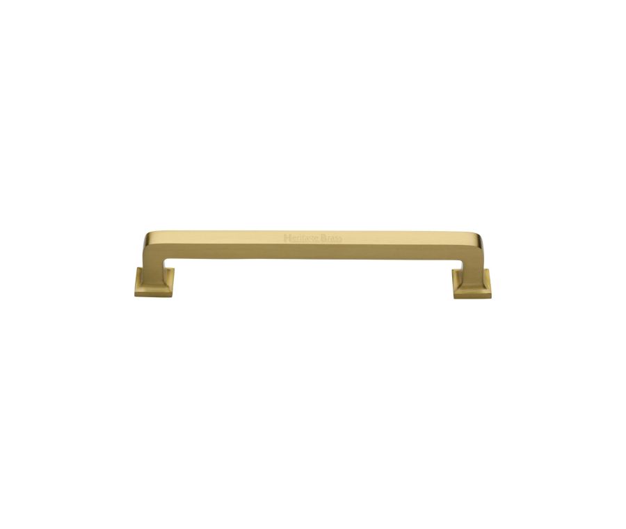 Heritage Brass Satin Brass Square Vintage Cabinet Pull Handle 101mm