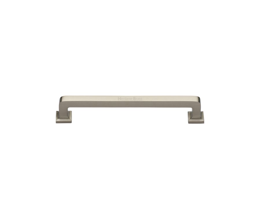 Heritage Brass Satin Nickel Square Vintage Cabinet Pull Handle 101mm