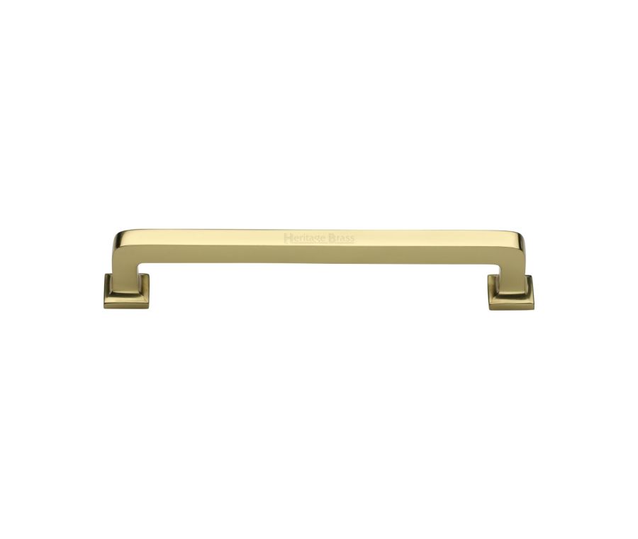 Heritage Brass Polished Brass Square Vintage Cabinet Pull Handle 152mm