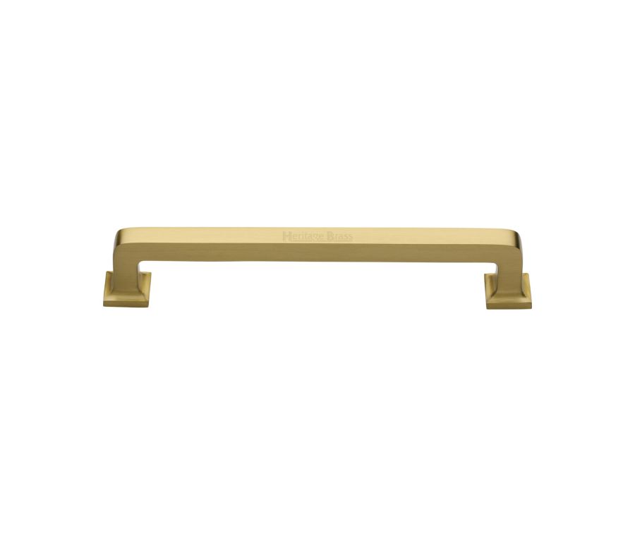 Heritage Brass Satin Brass Square Vintage Cabinet Pull Handle 152mm
