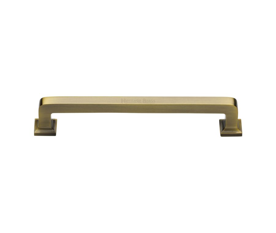 Heritage Brass Antique Brass Square Vintage Cabinet Pull Handle 203mm
