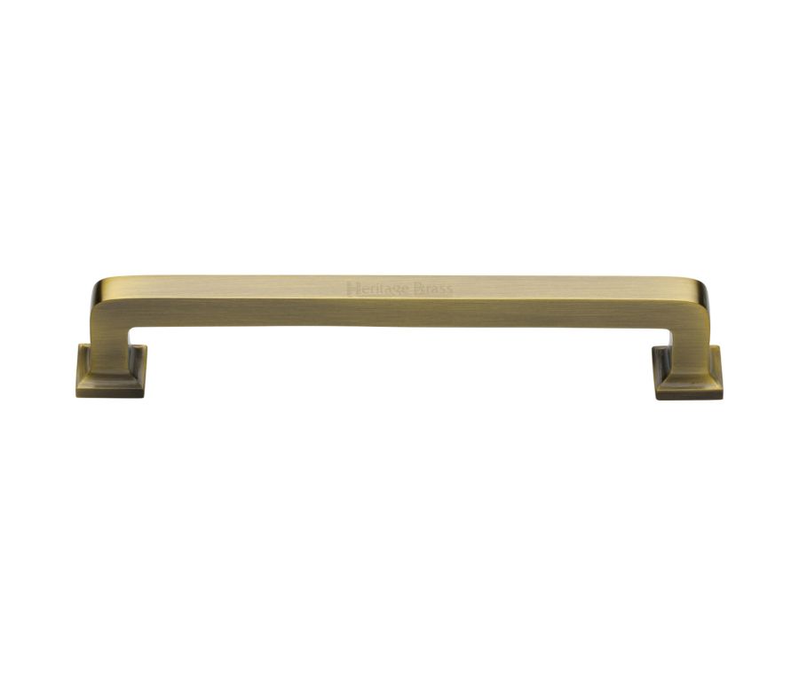 Heritage Brass Antique Brass Square Vintage Cabinet Pull Handle 254mm