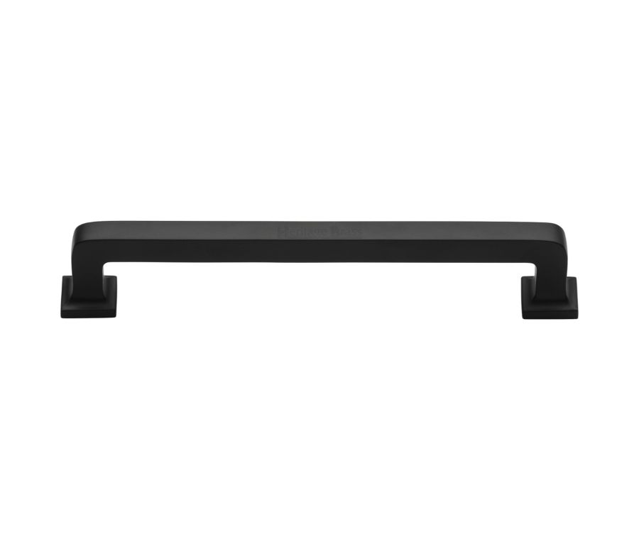 Heritage Brass Matt Black Square Vintage Cabinet Pull Handle 254mm