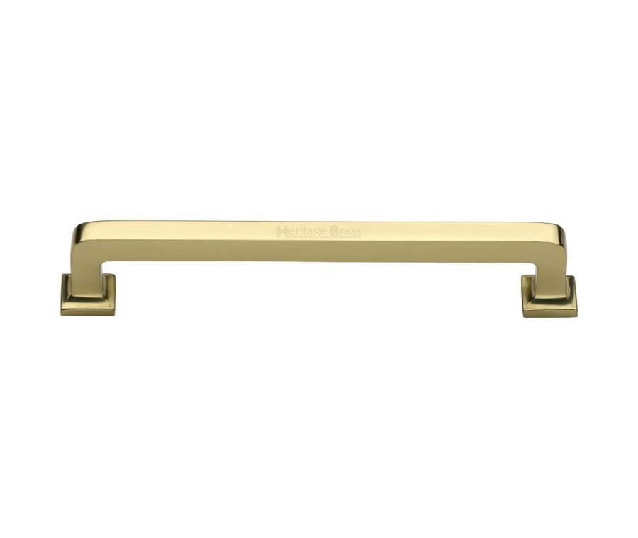 Heritage Brass Polished Brass Square Vintage Cabinet Pull Handle 254mm