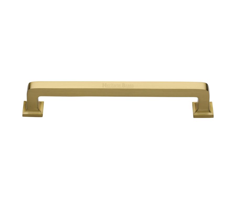 Heritage Brass Satin Brass Square Vintage Cabinet Pull Handle 254mm