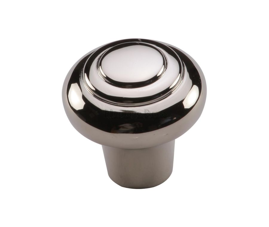Heritage Brass Polished Nickel Finish Round Bead Cabinet Knob 32mm
