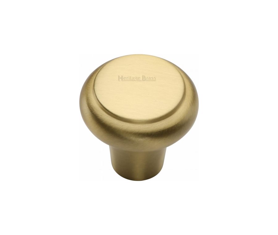 Heritage Brass Satin Brass Round Edge Cabinet Knob 32mm