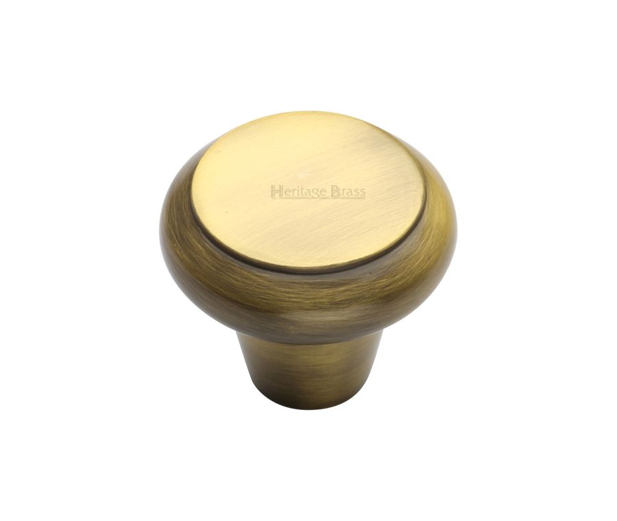 Heritage Brass Antique Brass Round Edge Cabinet Knob 38mm
