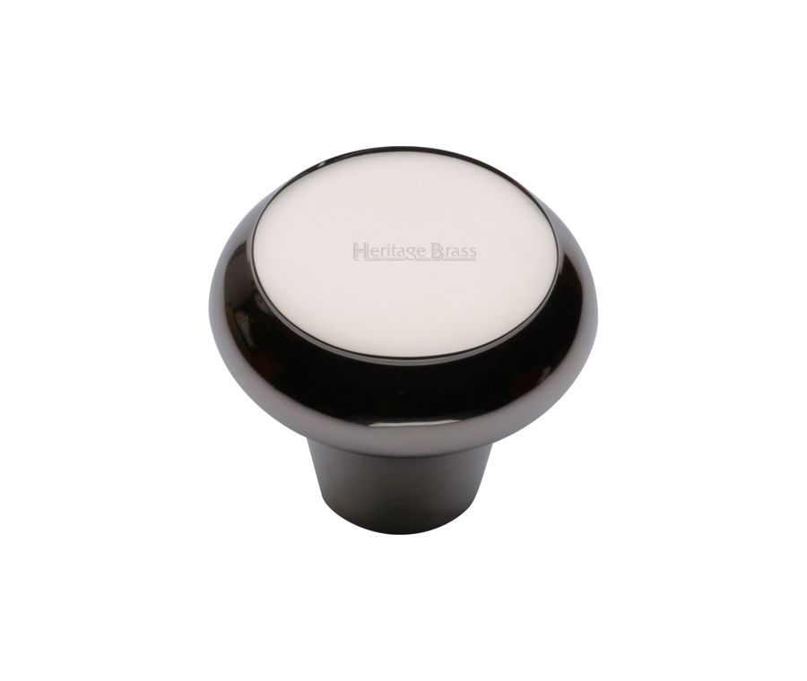 Heritage Brass Polished Nickel Finish Round Edge Cabinet Knob 38mm
