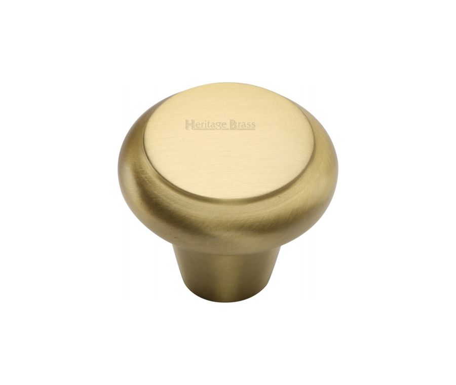 Heritage Brass Satin Brass Round Edge Cabinet Knob 38mm