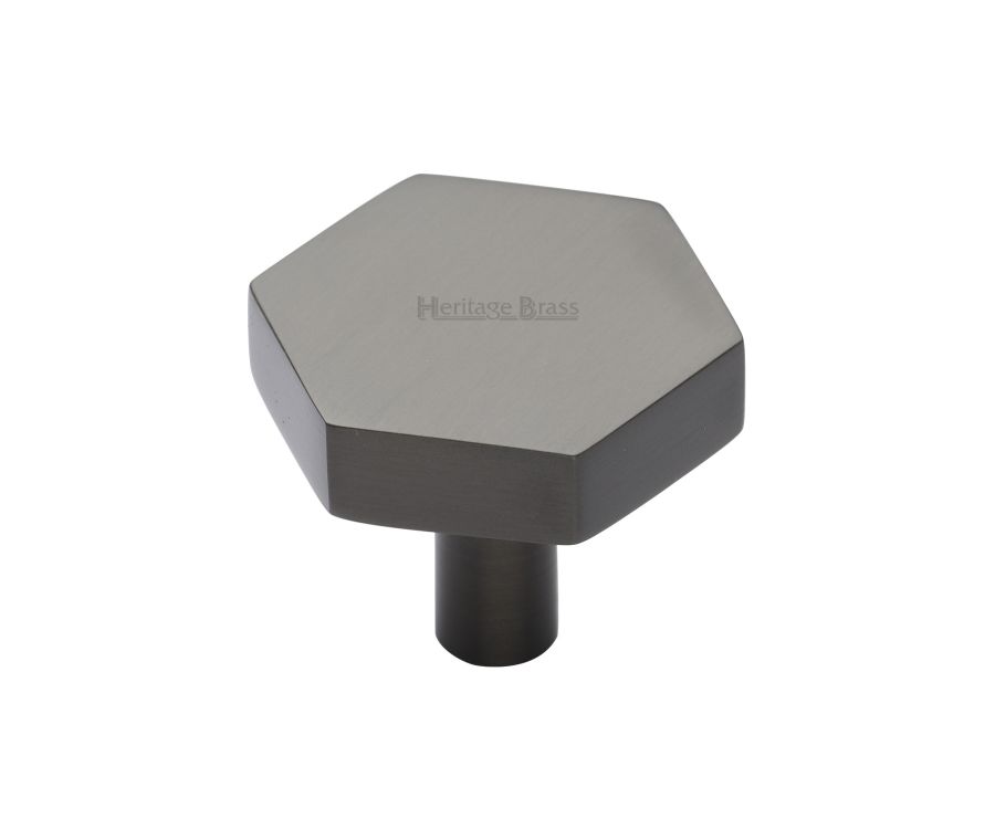 Heritage Brass Matt Bronze Hexagon Cabinet Knob 32mm