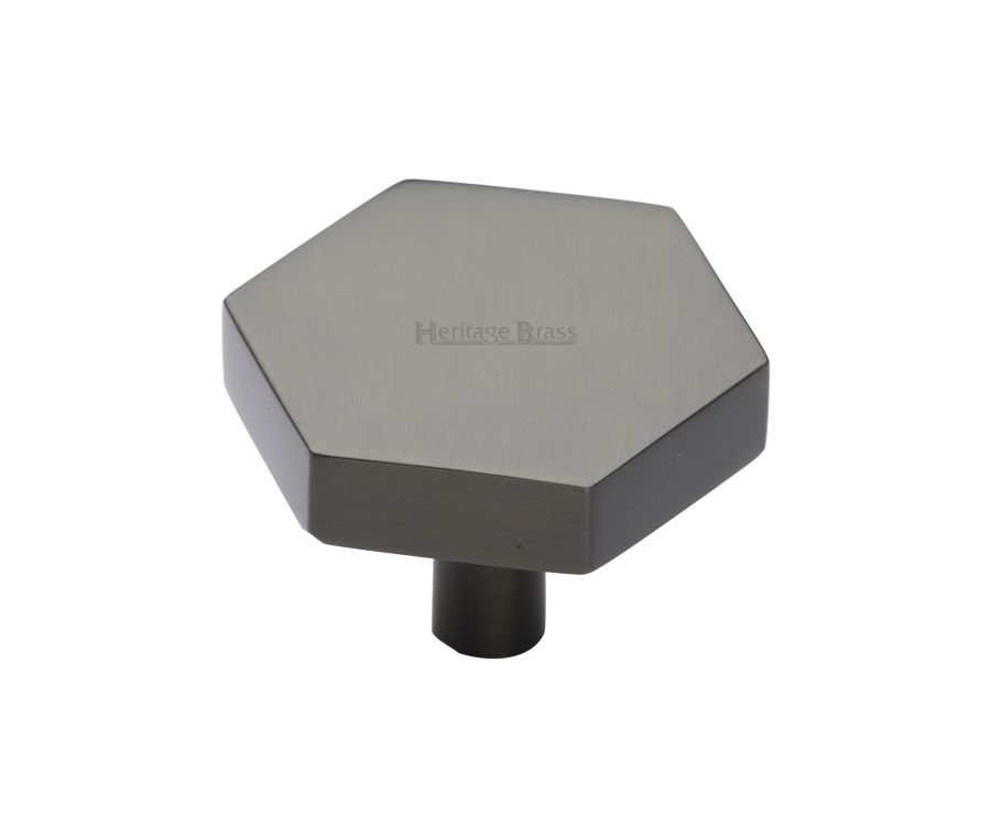 Heritage Brass Matt Bronze Hexagon Cabinet Knob 38mm