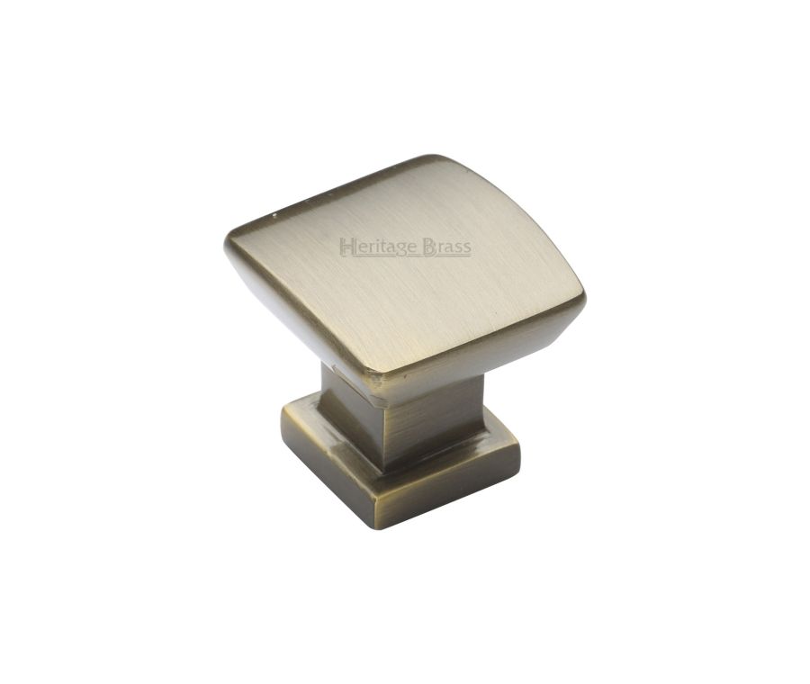 Heritage Brass Antique Brass Plinth Cabinet Knob With Base 25mm