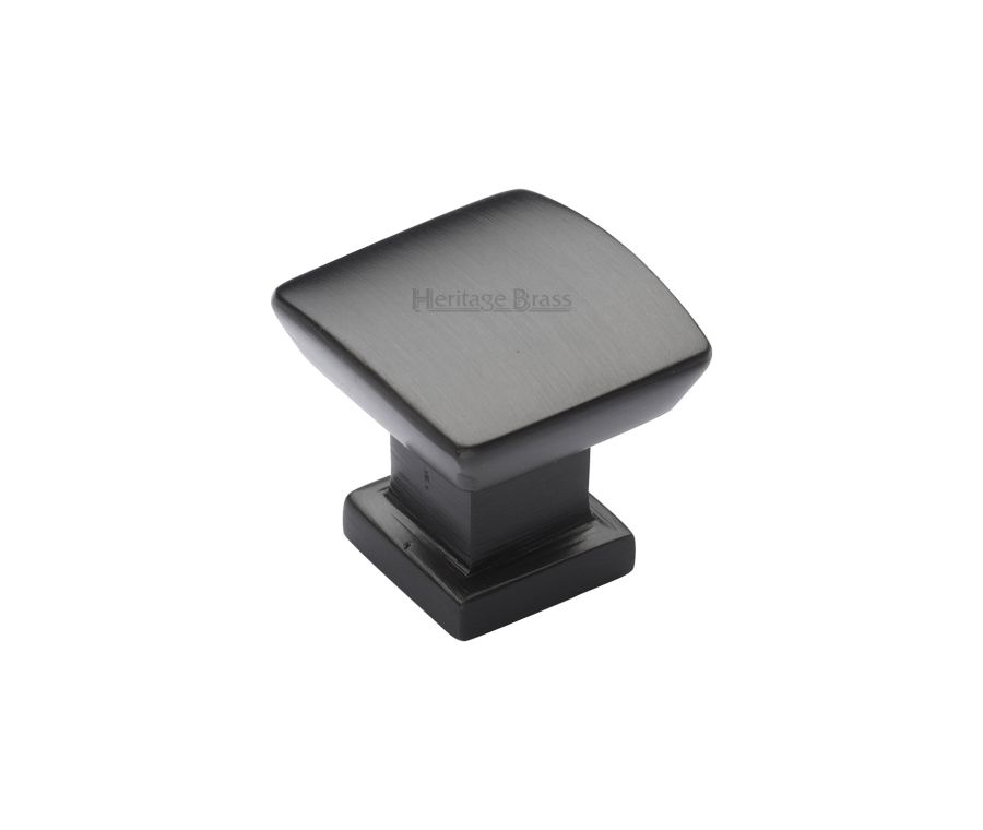 Heritage Brass Matt Bronze Plinth Cabinet Knob With Base 25mm