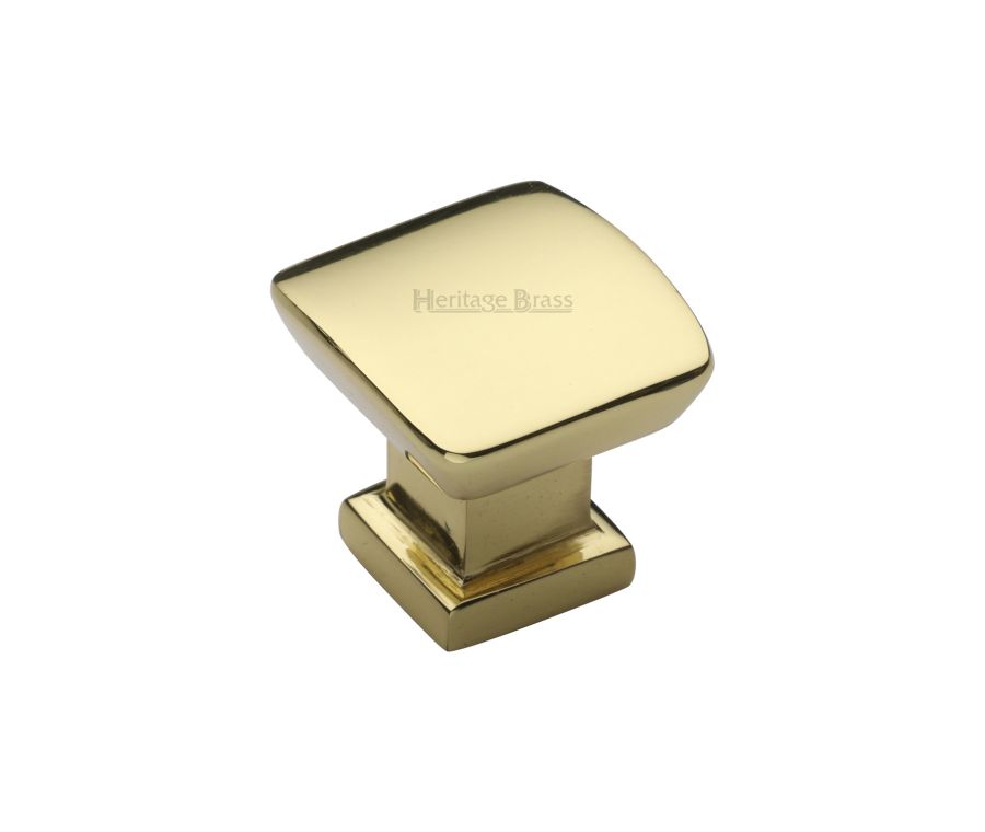 Heritage Brass Polished Brass Plinth Cabinet Knob With Base 25mm