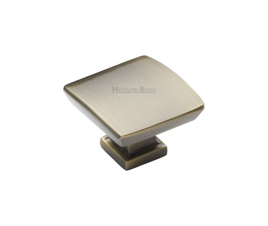 Heritage Brass Antique Brass Plinth Cabinet Knob With Base 35mm