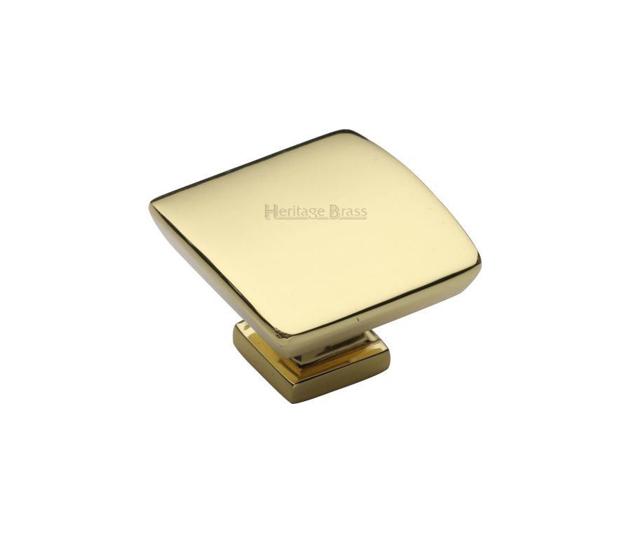 Heritage Brass Polished Brass Plinth Cabinet Knob With Base 35mm