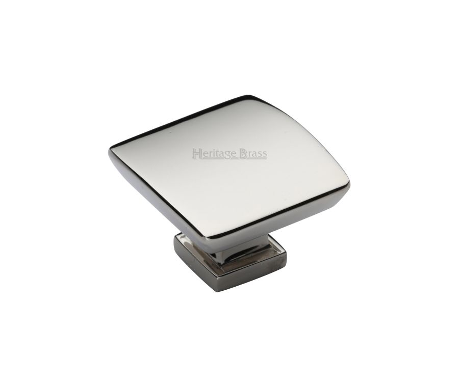 Heritage Brass Polished Nickel Finish Plinth Cabinet Knob With Base 35mm