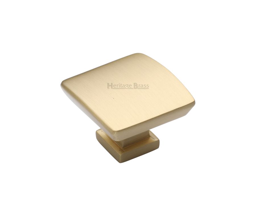 Heritage Brass Satin Brass Plinth Cabinet Knob With Base 35mm