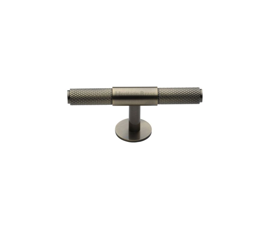 Heritage Brass Antique Brass Knurled Fountain Cabinet Knob 60mm