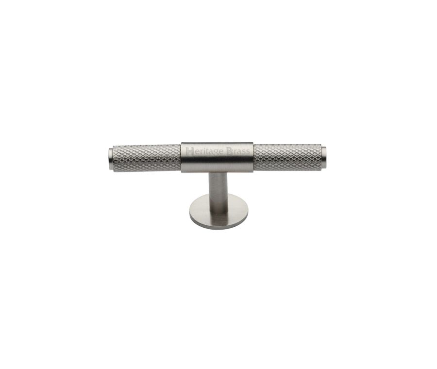 Heritage Brass Satin Nickel Knurled Fountain Cabinet Knob 60mm