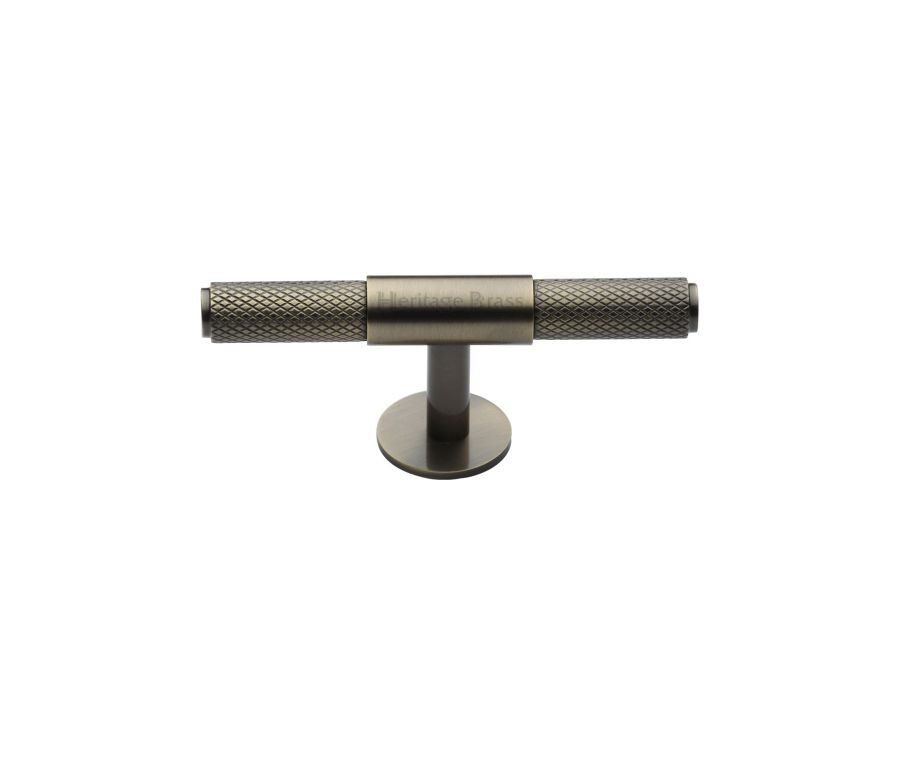 Heritage Brass Antique Brass Knurled Fountain Cabinet Knob 90mm