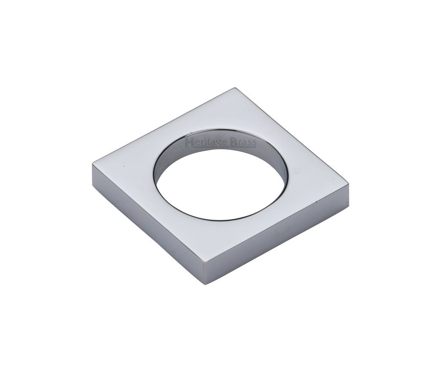 Heritage Brass Polished Chrome Square Ring Pull 40mm