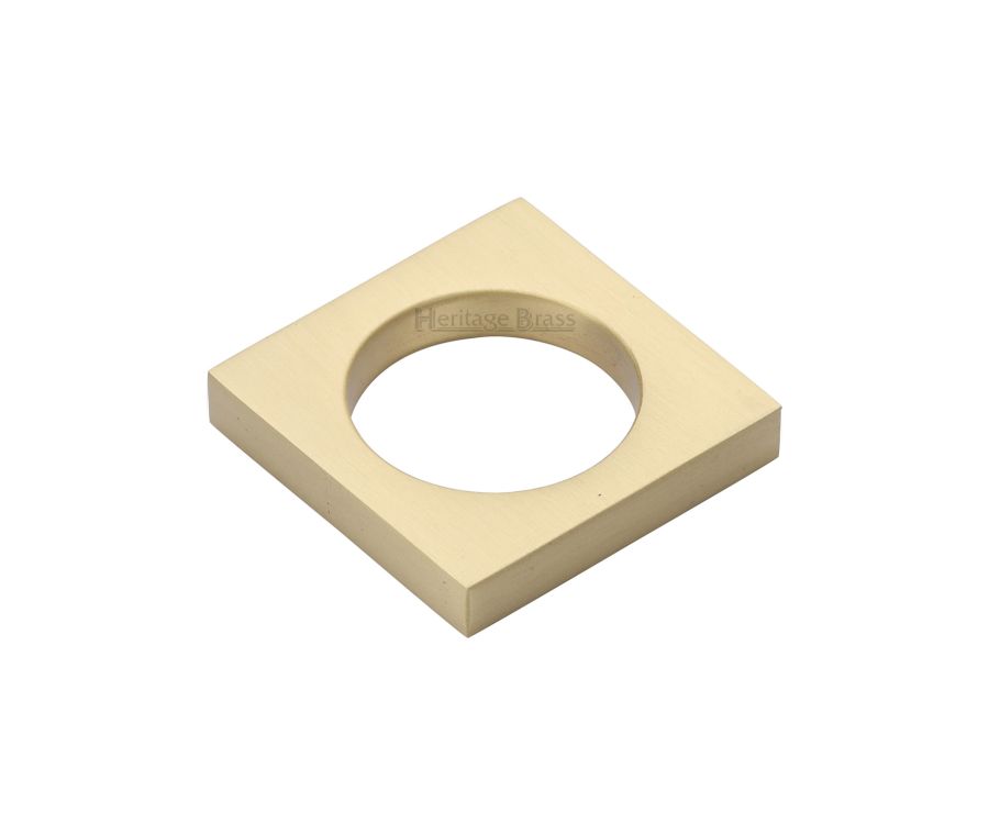 Heritage Brass Satin Brass Square Ring Pull 40mm