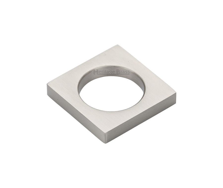 Heritage Brass Satin Nickel Square Ring Pull 40mm