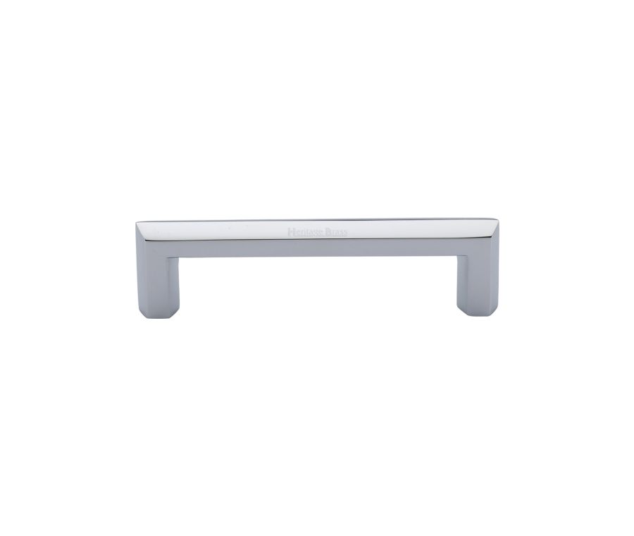 Heritage Brass Polished Chrome Hex Profile Cabinet Pull Handle 102mm