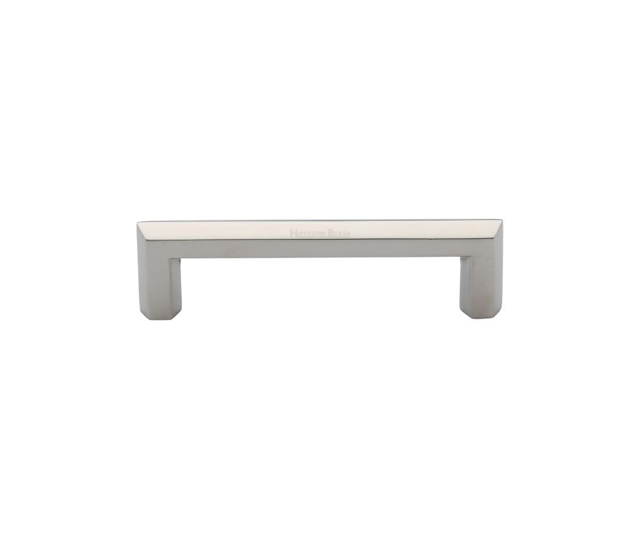 Heritage Brass Polished Nickel Finish Hex Profile Cabinet Pull Handle 102mm