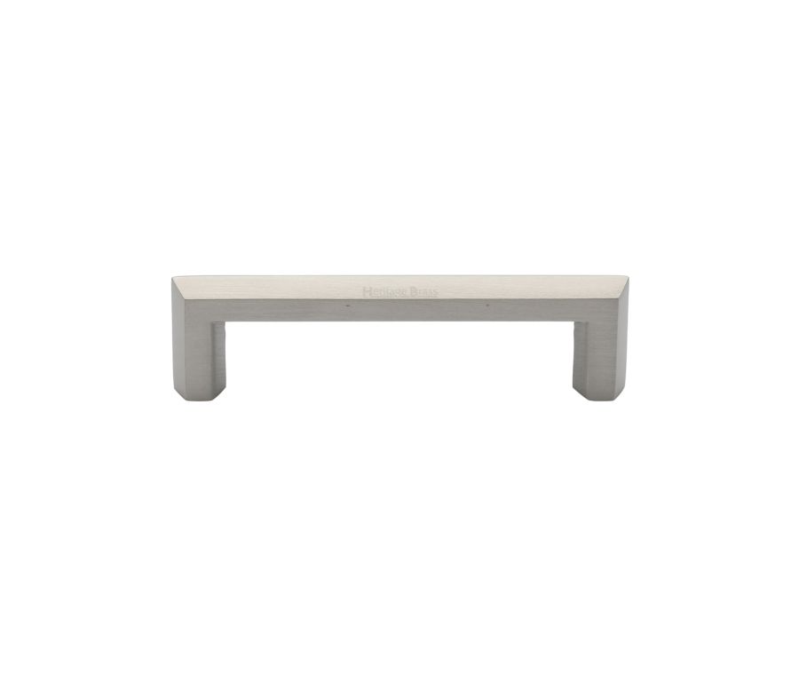 Heritage Brass Satin Nickel Hex Profile Cabinet Pull Handle 102mm