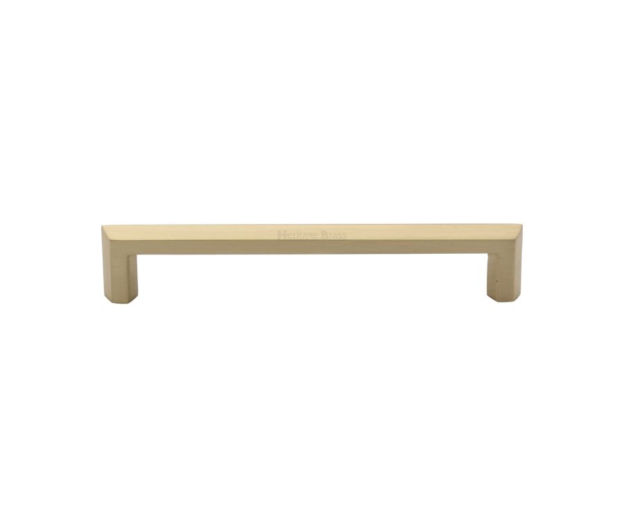 Heritage Brass Satin Brass Hex Profile Cabinet Pull Handle 152mm