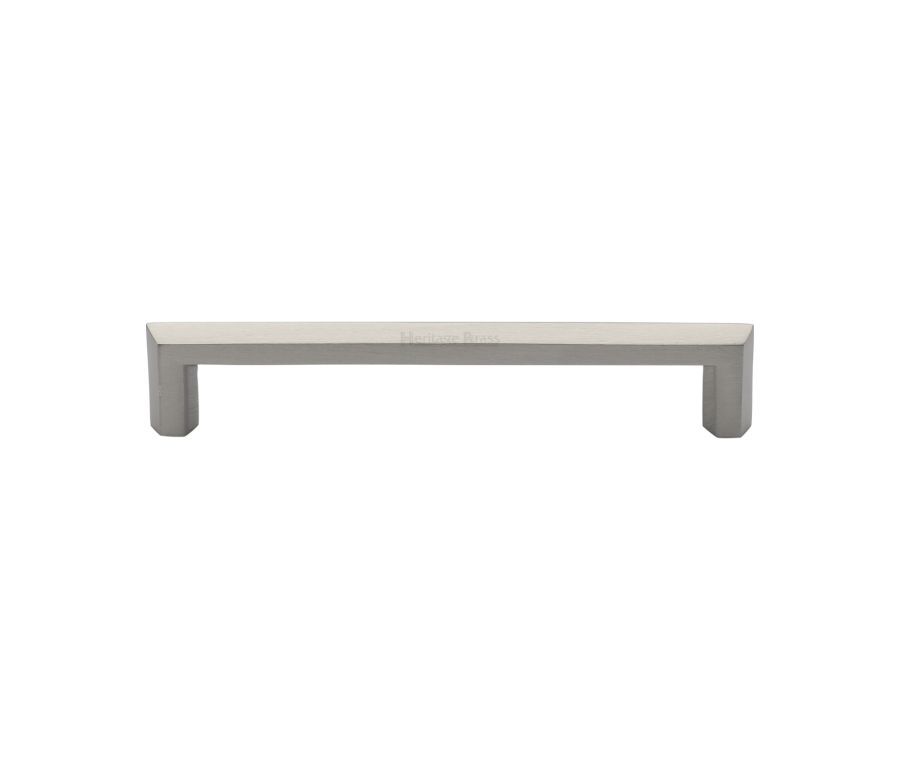 Heritage Brass Satin Nickel Hex Profile Cabinet Pull Handle 152mm