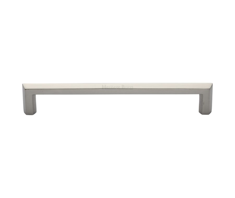 Heritage Brass Satin Nickel Hex Profile Cabinet Pull Handle 254mm