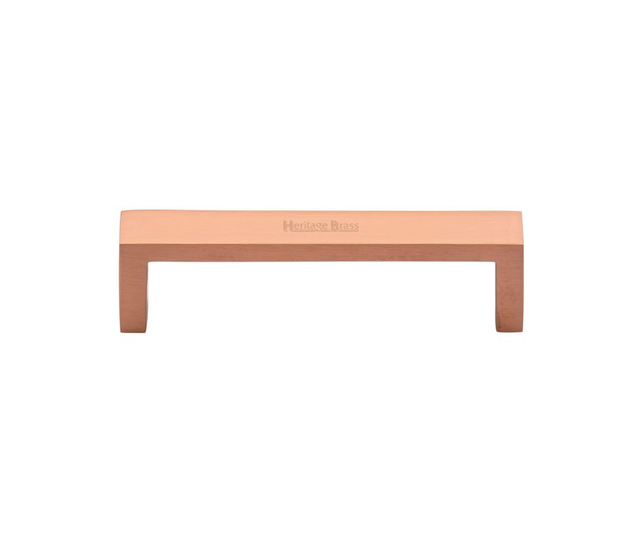 Heritage Brass Satin Rose Gold Wide Metro Cabinet Pull Handle 101mm