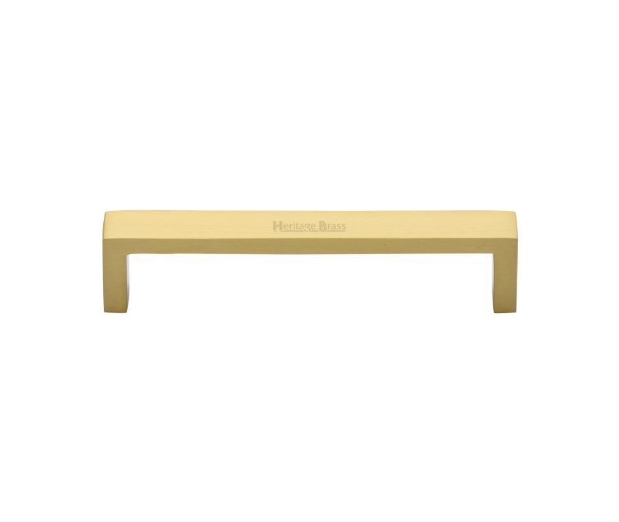 Heritage Brass Satin Brass Wide Metro Cabinet Pull Handle 128mm